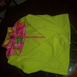 Women's Lime Green And Pink Jacket